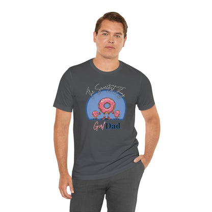 Running on Sprinkles & Smiles: Girl Dad Donut Duty | Unisex Jersey Short Sleeve Tee