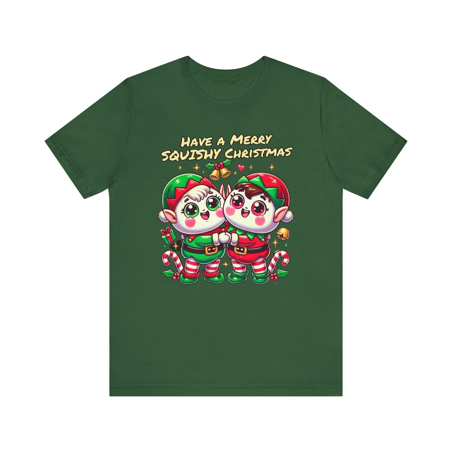 Santas Elves Say Have a Merry Squishy Christmas | Unisex Jersey Short Sleeve Tee