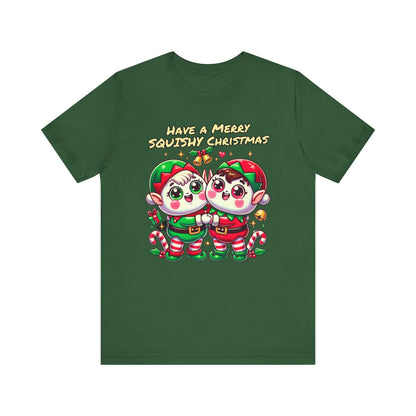 Santas Elves Say Have a Merry Squishy Christmas | Unisex Jersey Short Sleeve Tee