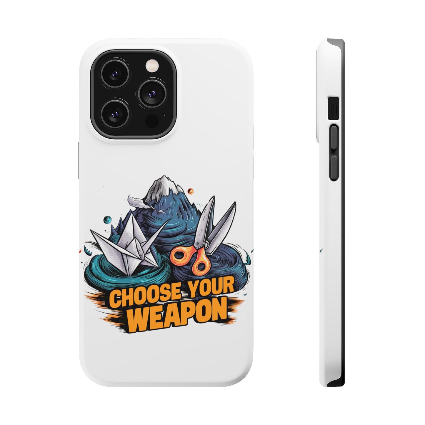 Choose Your Weapon: Rock, Paper, Scissors Showdown Phone Case | Magnetic Tough Cases