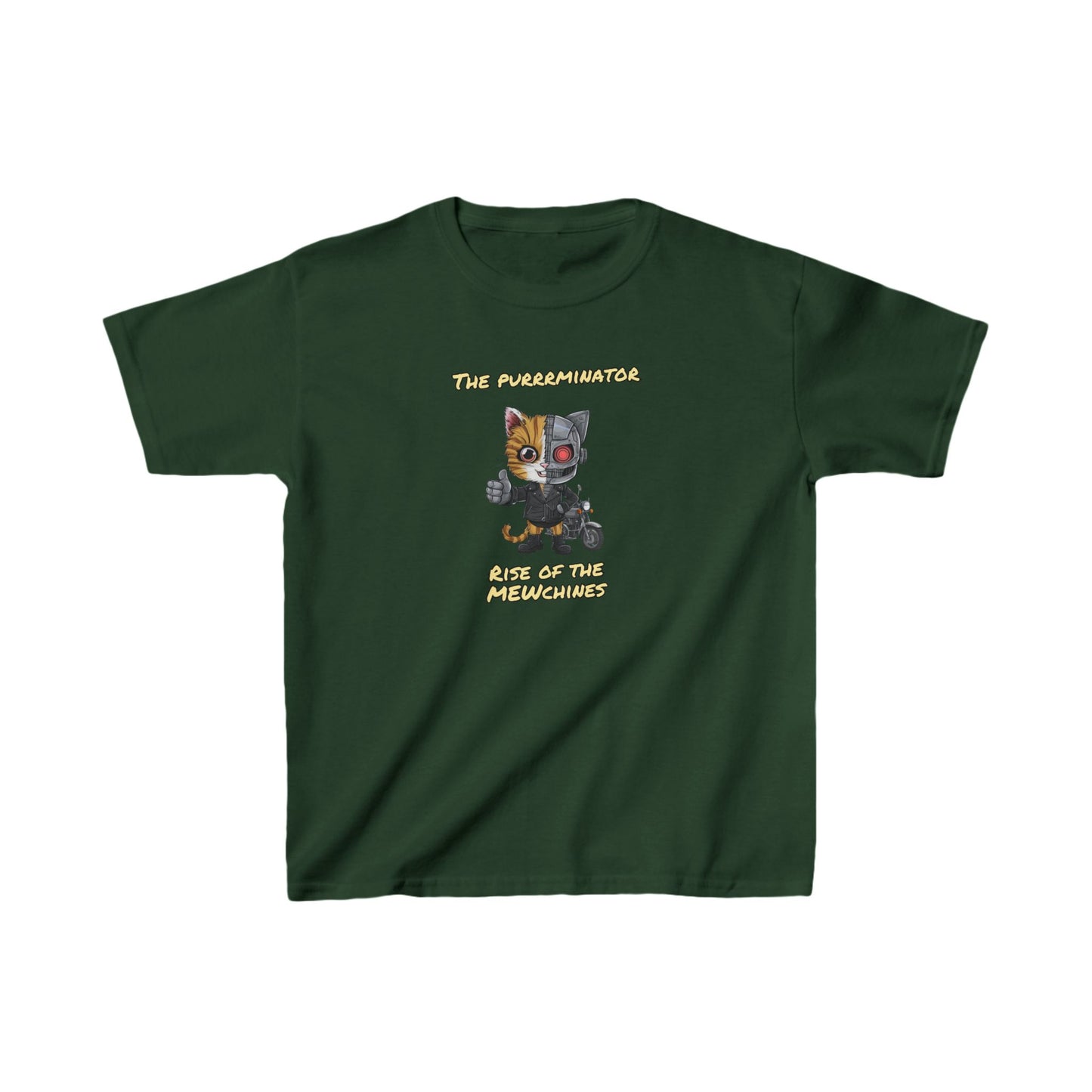 The Purrrminator - Rise of the Mewchines | Kids Heavy Cotton™ Tee