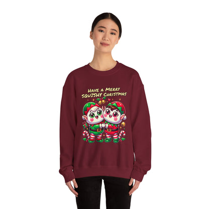 Santas Evles Say Have a Squishy Merry Christmas | Unisex Heavy Blend™ Crewneck Sweatshirt