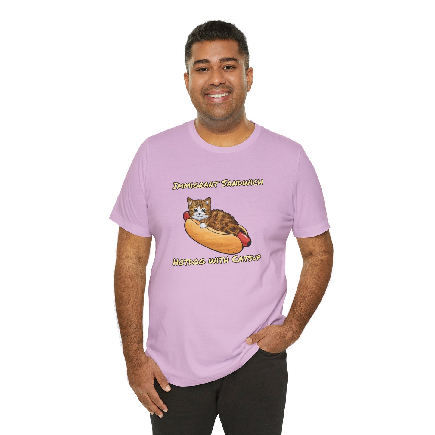 Immigrant Sandwich - Hotdog With Catsup | Unisex Jersey Short Sleeve Tee