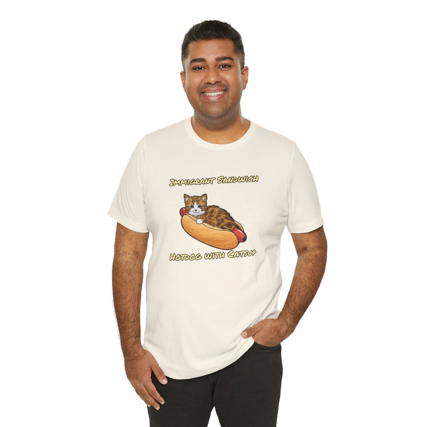 Immigrant Sandwich - Hotdog With Catsup | Unisex Jersey Short Sleeve Tee