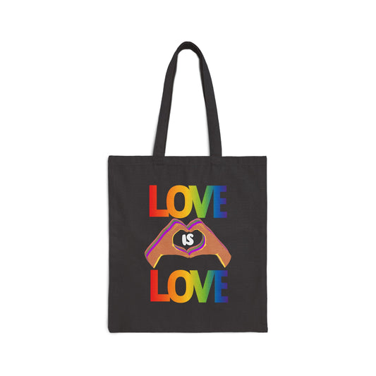 Love is love is love (and it's awesome - just like this tote bag) | Cotton Canvas Tote Bag