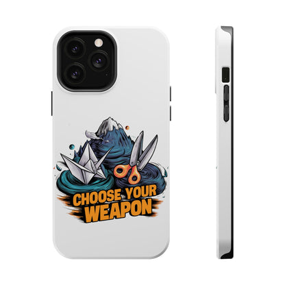 Choose Your Weapon: Rock, Paper, Scissors Showdown Phone Case | Magnetic Tough Cases