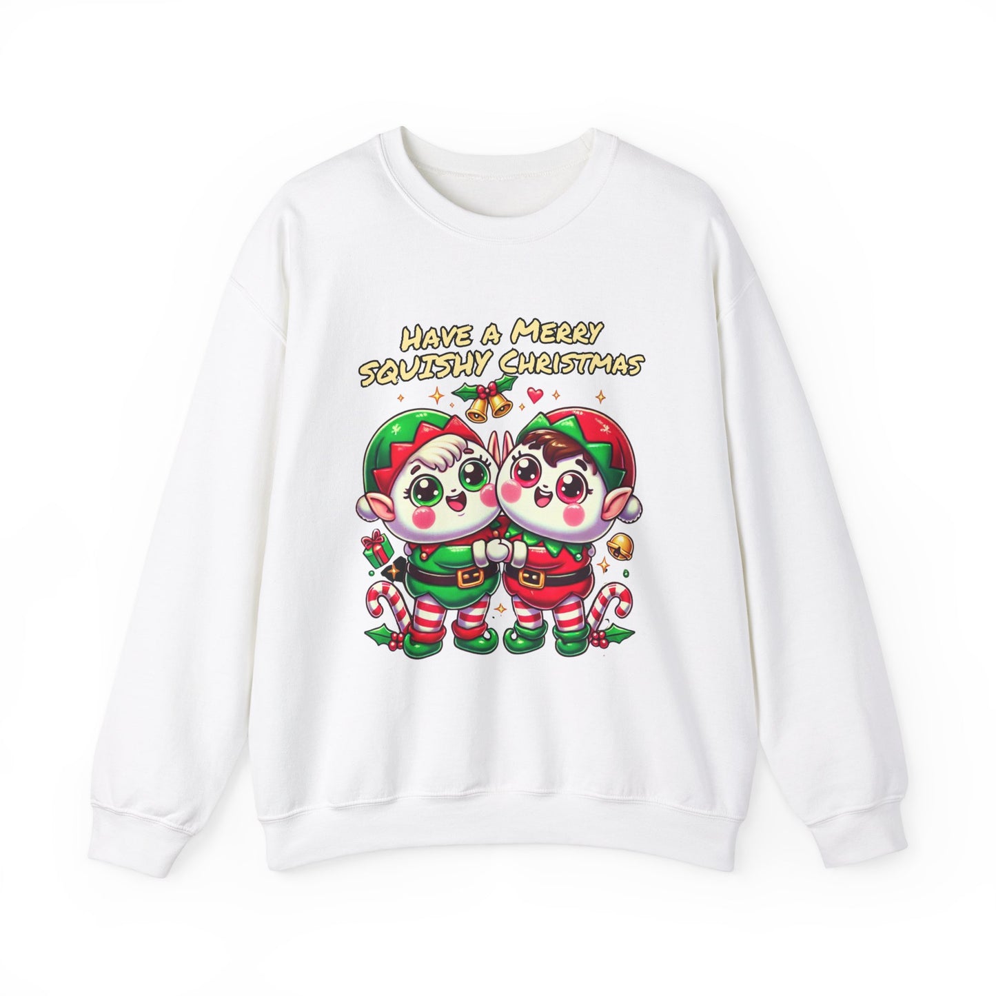 Santas Evles Say Have a Squishy Merry Christmas | Unisex Heavy Blend™ Crewneck Sweatshirt