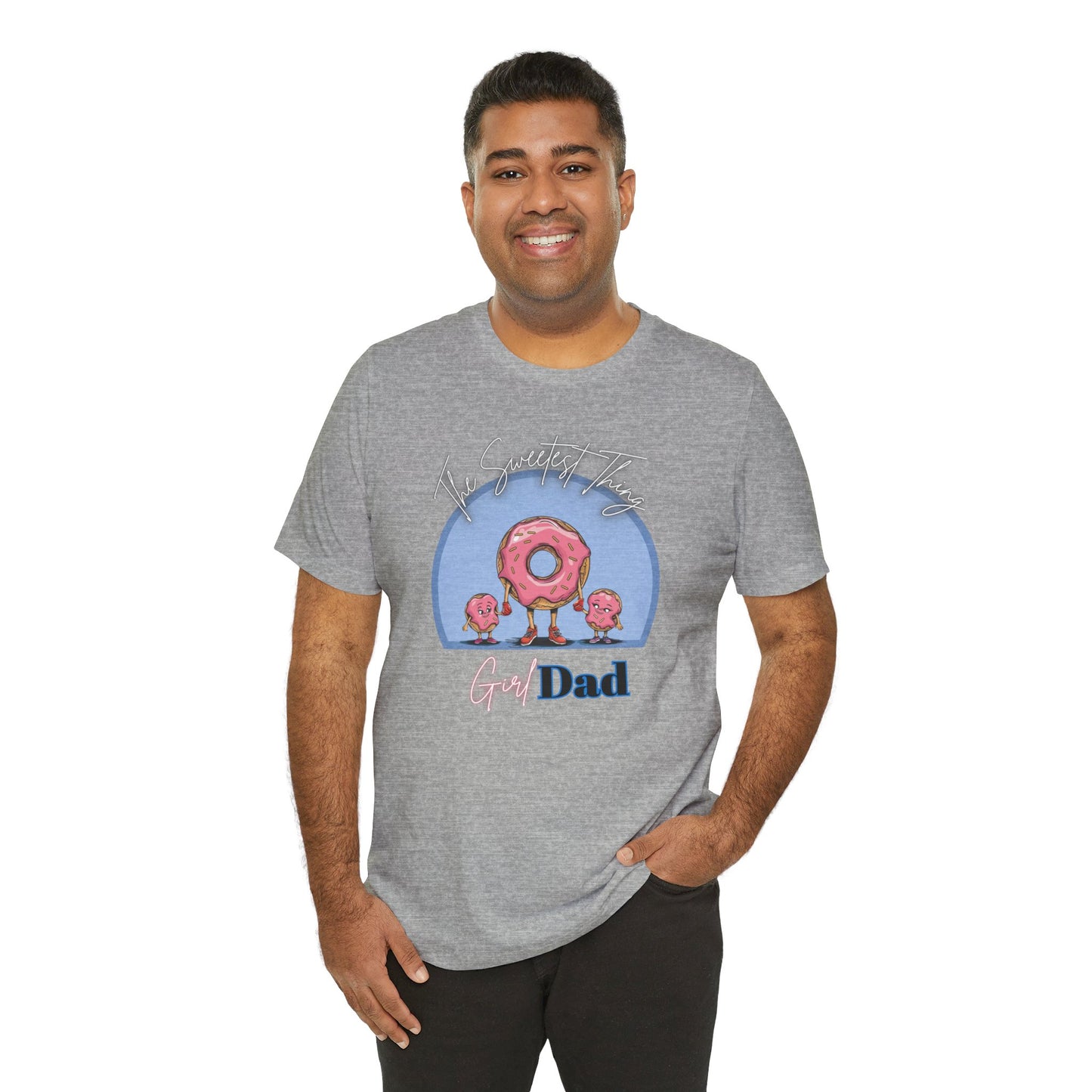 Running on Sprinkles & Smiles: Girl Dad Donut Duty | Unisex Jersey Short Sleeve Tee