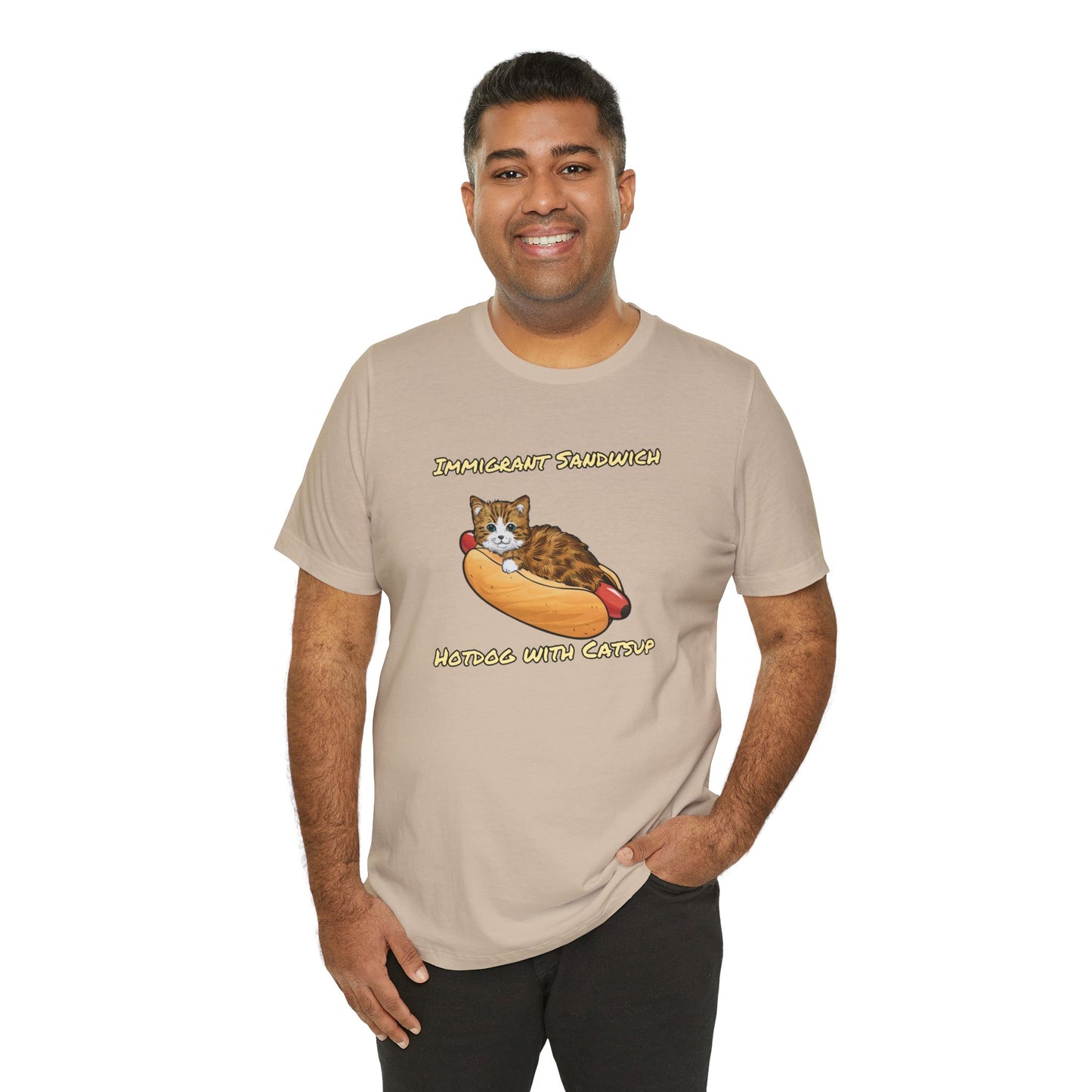 Immigrant Sandwich - Hotdog With Catsup | Unisex Jersey Short Sleeve Tee