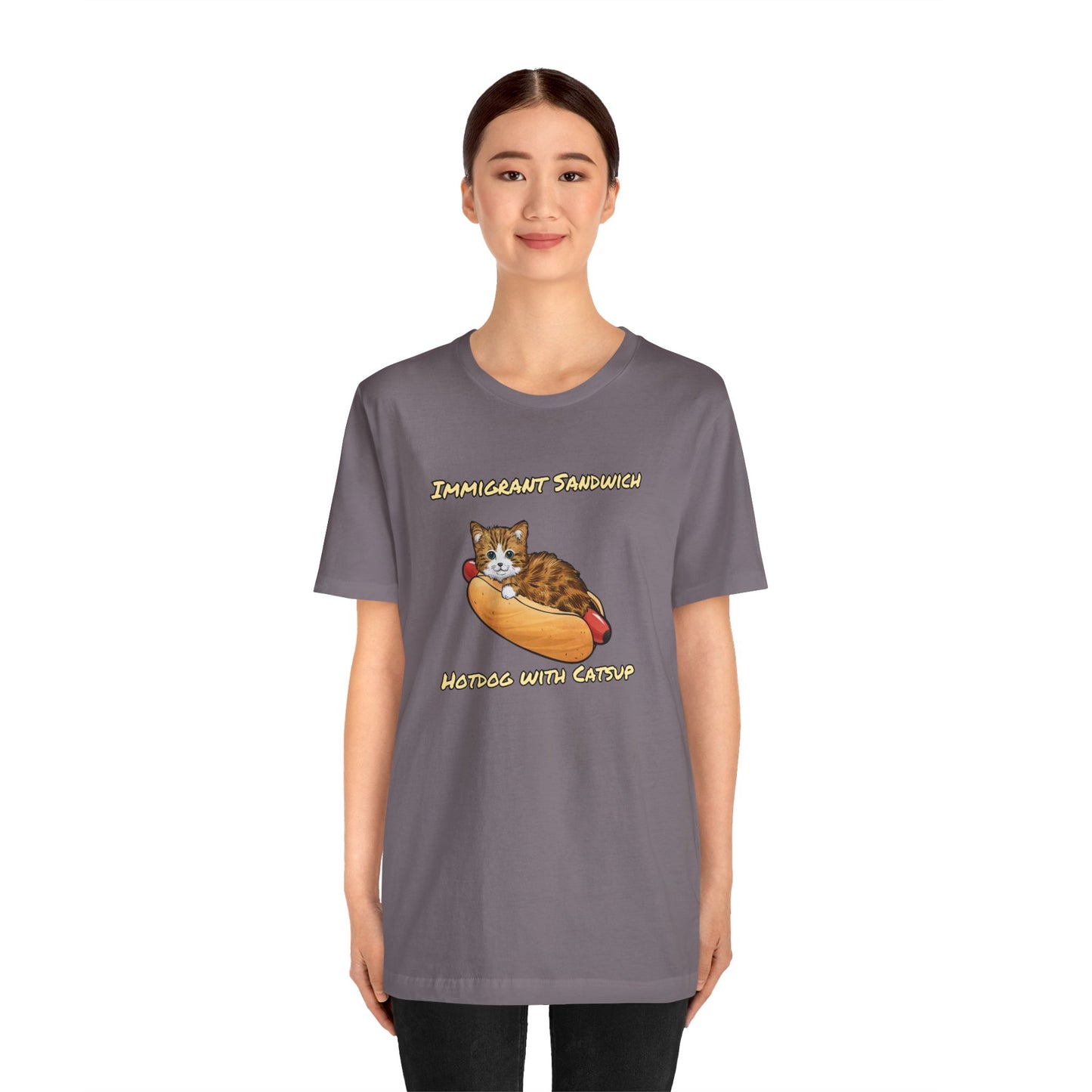 Immigrant Sandwich - Hotdog With Catsup | Unisex Jersey Short Sleeve Tee