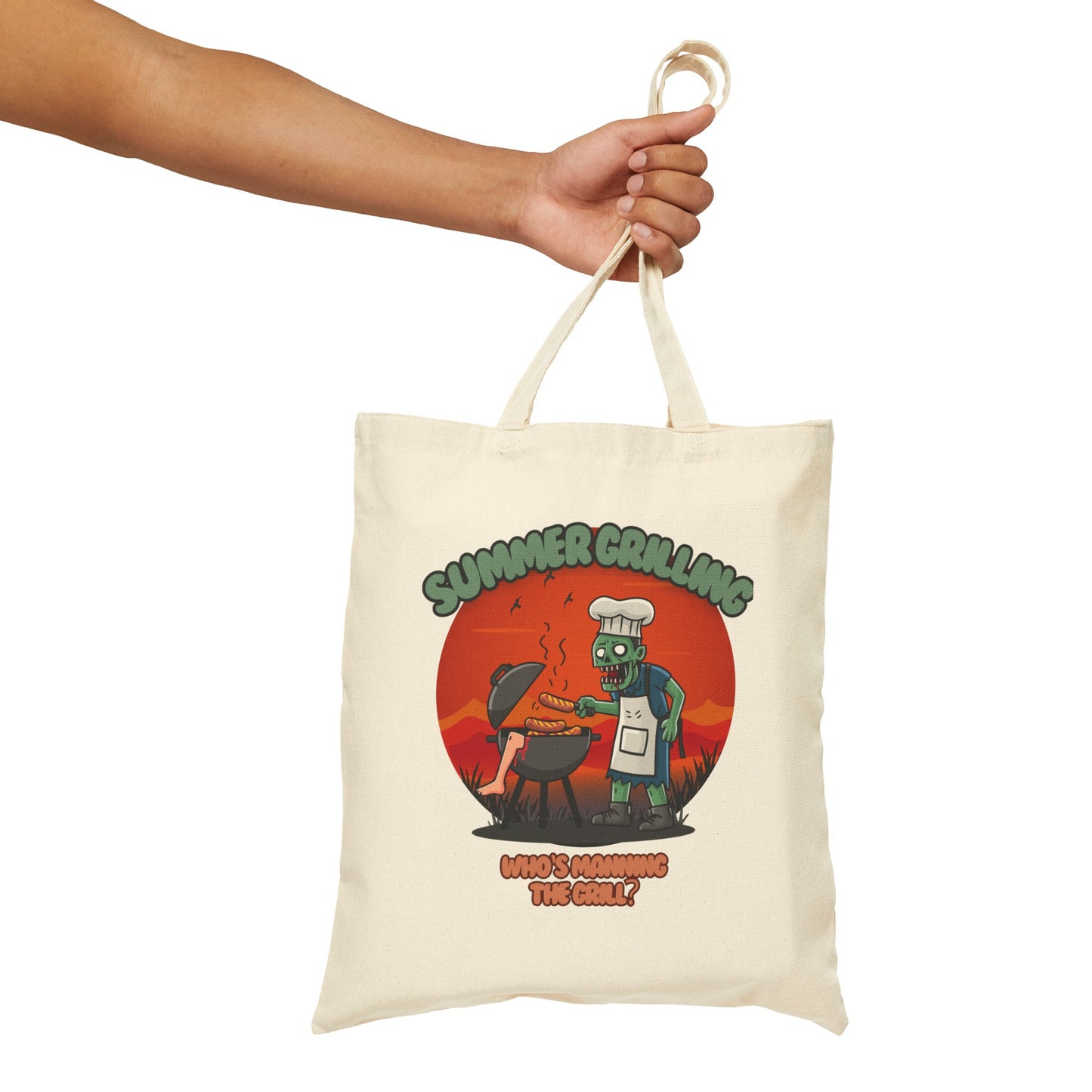 Undeadly Delicious: BBQ with the Living Dead | Cotton Canvas Tote Bag