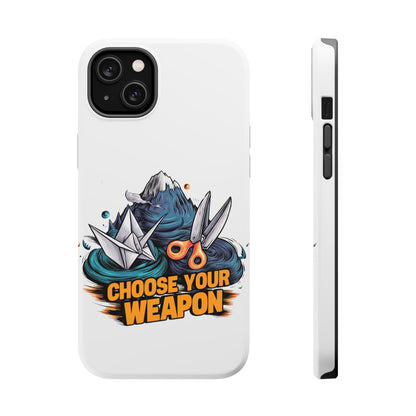 Choose Your Weapon: Rock, Paper, Scissors Showdown Phone Case | Magnetic Tough Cases