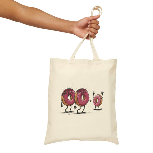 Sweet Bag: The Night of the Living Donut | Cotton Canvas Tote Bag