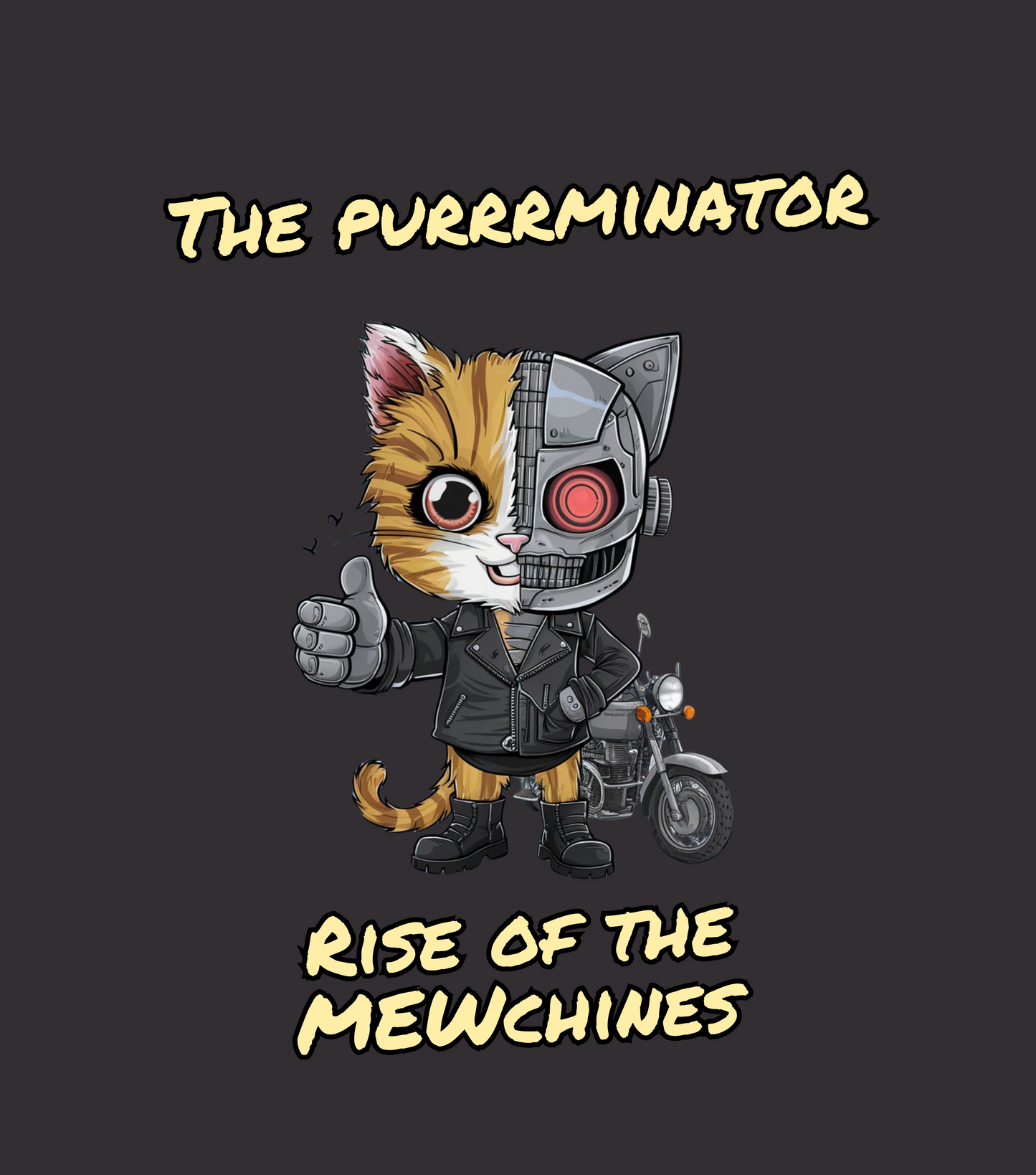 The Purrrminator - Rise of the Mewchines | Unisex Jersey Short Sleeve Tee